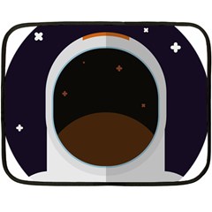 Astronaut-space-astronomy-universe Fleece Blanket (mini) by Cowasu