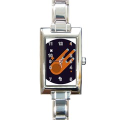 Meteor-meteorite-space-comet Rectangle Italian Charm Watch by Cowasu