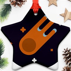 Meteor-meteorite-space-comet Ornament (star) by Cowasu