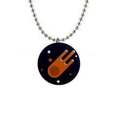 Meteor-meteorite-space-comet 1  Button Necklace by Cowasu