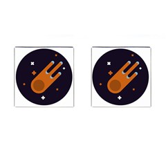 Meteor-meteorite-space-comet Cufflinks (square) by Cowasu