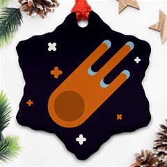 Meteor-meteorite-space-comet Ornament (snowflake) by Cowasu