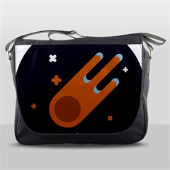 Meteor-meteorite-space-comet Messenger Bag by Cowasu