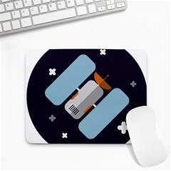 Satellite-machine-space-dark Small Mousepad by Cowasu