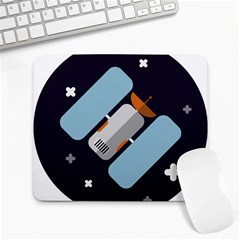 Satellite-machine-space-dark Large Mousepad by Cowasu