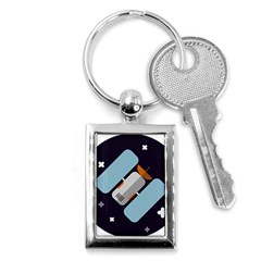 Satellite-machine-space-dark Key Chain (rectangle) by Cowasu