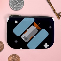 Satellite-machine-space-dark Mini Coin Purse by Cowasu