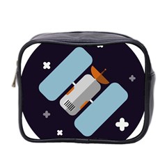 Satellite-machine-space-dark Mini Toiletries Bag (two Sides) by Cowasu