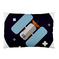 Satellite-machine-space-dark Pillow Case (two Sides) by Cowasu