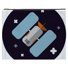 Satellite-machine-space-dark Cosmetic Bag (xxxl) by Cowasu