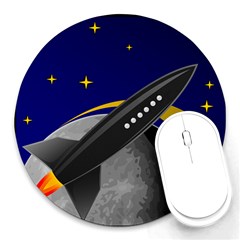 Science-fiction-sci-fi-sci-fi-logo Round Mousepad by Sarkoni