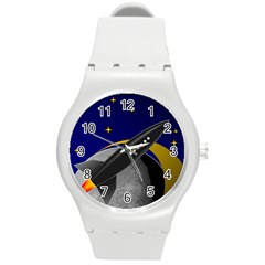 Science-fiction-sci-fi-sci-fi-logo Round Plastic Sport Watch (m) by Sarkoni