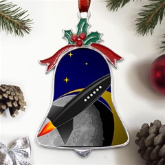 Science-fiction-sci-fi-sci-fi-logo Metal Holly Leaf Bell Ornament