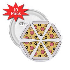 Pizza-slice-food-italian 2 25  Buttons (10 Pack)  by Sarkoni