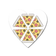 Pizza-slice-food-italian Heart Magnet by Sarkoni