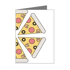 Pizza-slice-food-italian Mini Greeting Card by Sarkoni