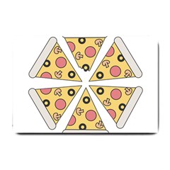 Pizza-slice-food-italian Small Doormat by Sarkoni