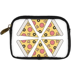 Pizza-slice-food-italian Digital Camera Leather Case by Sarkoni