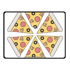 Pizza-slice-food-italian Fleece Blanket (small) by Sarkoni