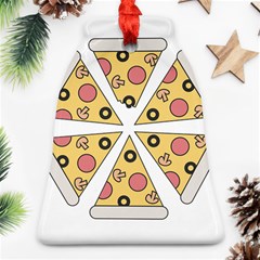 Pizza-slice-food-italian Ornament (bell) by Sarkoni