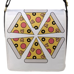 Pizza-slice-food-italian Flap Closure Messenger Bag (s) by Sarkoni