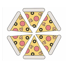 Pizza-slice-food-italian Two Sides Premium Plush Fleece Blanket (small) by Sarkoni