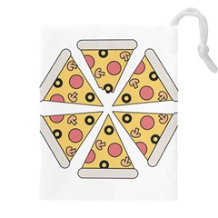 Pizza-slice-food-italian Drawstring Pouch (5xl) by Sarkoni