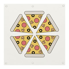 Pizza-slice-food-italian Banner And Sign 3  X 3  by Sarkoni