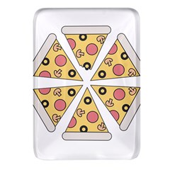 Pizza-slice-food-italian Rectangular Glass Fridge Magnet (4 Pack) by Sarkoni