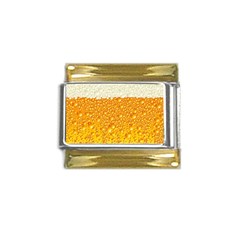 Bubble-beer Gold Trim Italian Charm (9mm) by Sarkoni