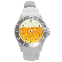 Bubble-beer Round Plastic Sport Watch (l) by Sarkoni