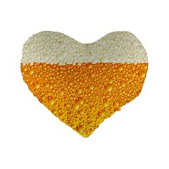 Bubble-beer Standard 16  Premium Heart Shape Cushions by Sarkoni