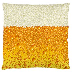 Bubble-beer Large Premium Plush Fleece Cushion Case (one Side) by Sarkoni