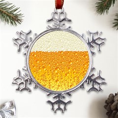 Bubble-beer Metal Large Snowflake Ornament by Sarkoni