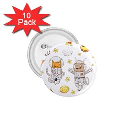 Astronaut-dog-cat-clip-art-kitten 1 75  Buttons (10 Pack) by Sarkoni