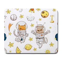 Astronaut-dog-cat-clip-art-kitten Large Mousepad