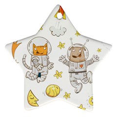 Astronaut-dog-cat-clip-art-kitten Star Ornament (two Sides) by Sarkoni