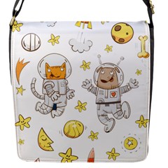 Astronaut-dog-cat-clip-art-kitten Flap Closure Messenger Bag (s) by Sarkoni