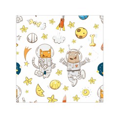 Astronaut-dog-cat-clip-art-kitten Square Satin Scarf (30  X 30 ) by Sarkoni