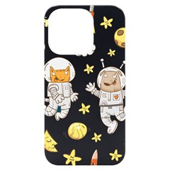 Astronaut-dog-cat-clip-art-kitten Iphone 14 Pro Black Uv Print Case by Sarkoni