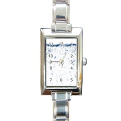 Blue Oxygen-bubbles-in-the-water Rectangle Italian Charm Watch by Sarkoni