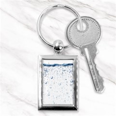 Blue Oxygen-bubbles-in-the-water Key Chain (rectangle) by Sarkoni