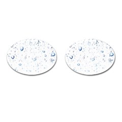 Blue Oxygen-bubbles-in-the-water Cufflinks (oval) by Sarkoni