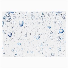 Blue Oxygen-bubbles-in-the-water Large Glasses Cloth (2 Sides) by Sarkoni