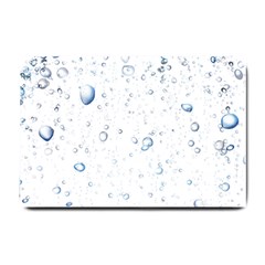 Blue Oxygen-bubbles-in-the-water Small Doormat by Sarkoni