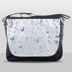 Blue Oxygen-bubbles-in-the-water Messenger Bag by Sarkoni