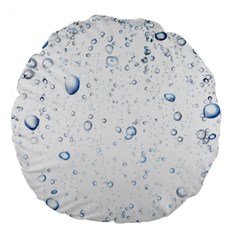 Blue Oxygen-bubbles-in-the-water Large 18  Premium Round Cushions