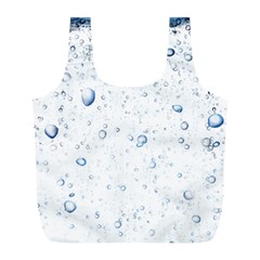 Blue Oxygen-bubbles-in-the-water Full Print Recycle Bag (l) by Sarkoni