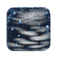 Blue Oxygen-bubbles-in-the-water Square Metal Box (black)