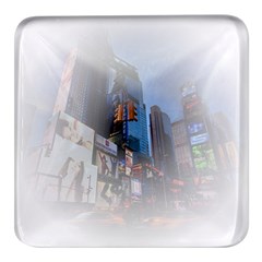 New York City Square Glass Fridge Magnet (4 Pack) by Sarkoni